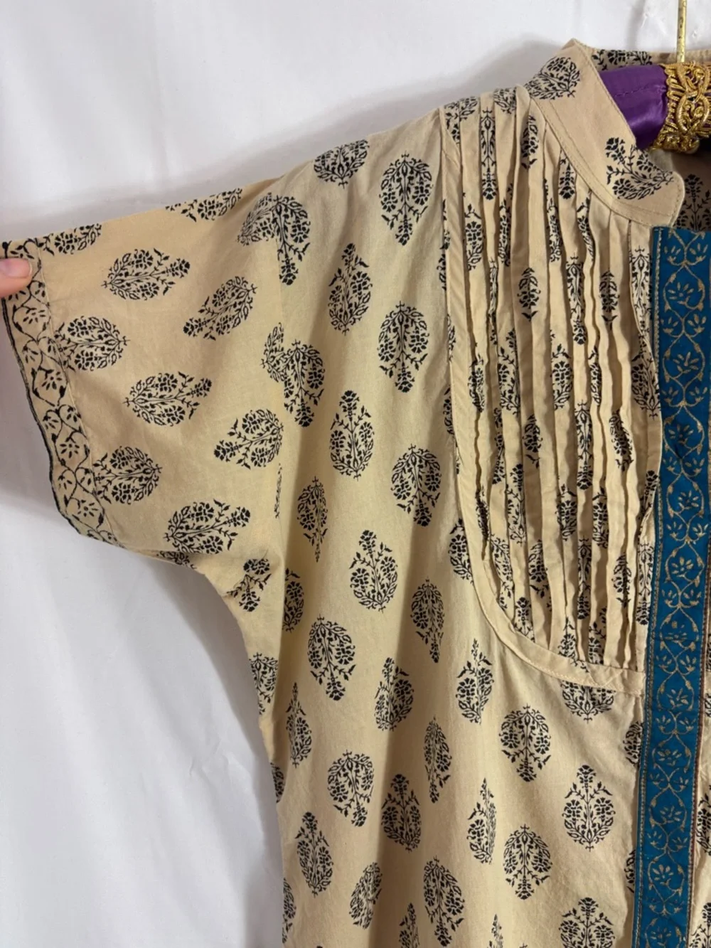 Tan Short Sleeve Women’s Boho Tunic Hippie Blouse Size XXL - Picture 4 of 14